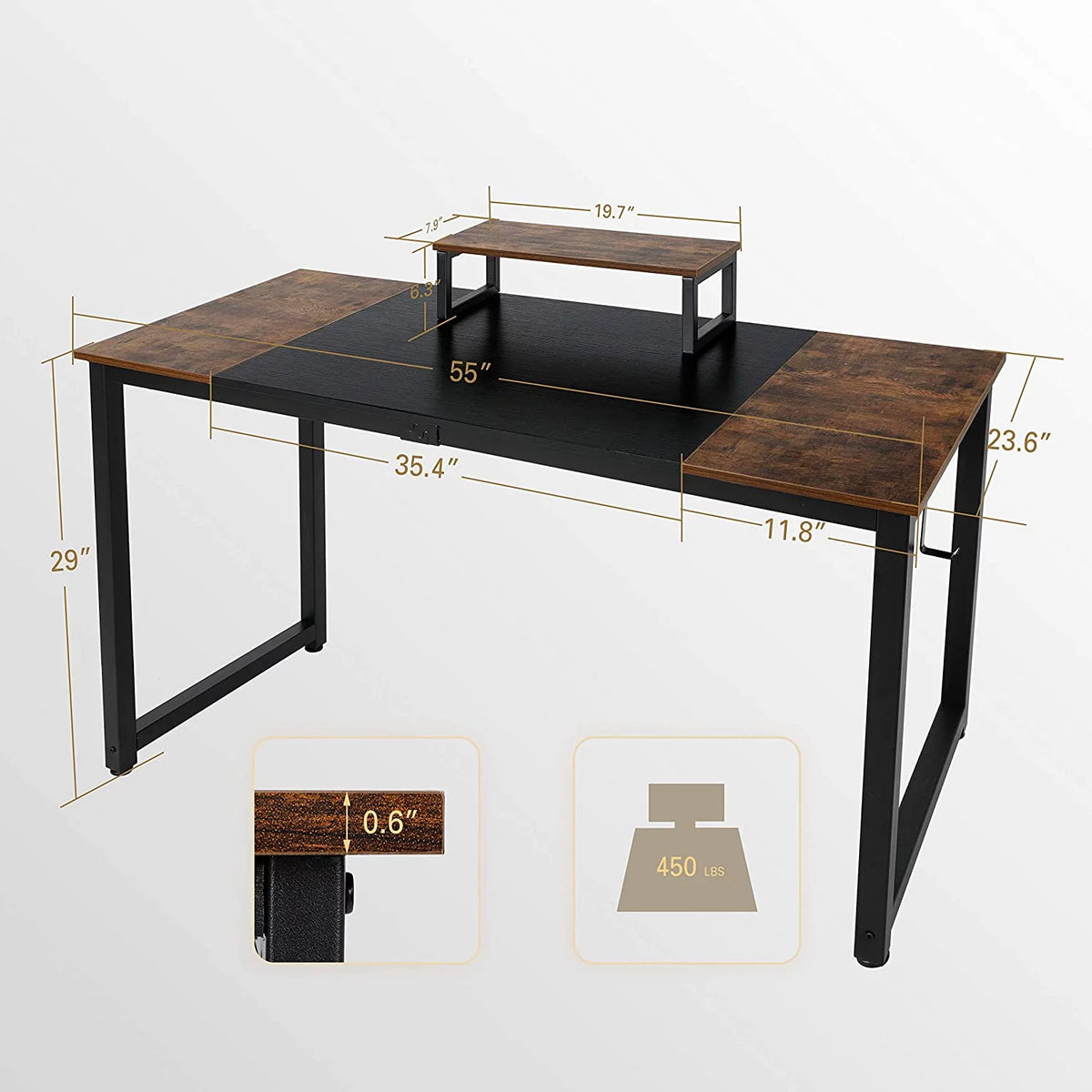Computer Desk with Monitor Stand N40347