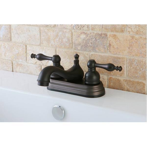 Chrome Two-Handle Centerset Lavatory Faucet with Pop-Up F654703