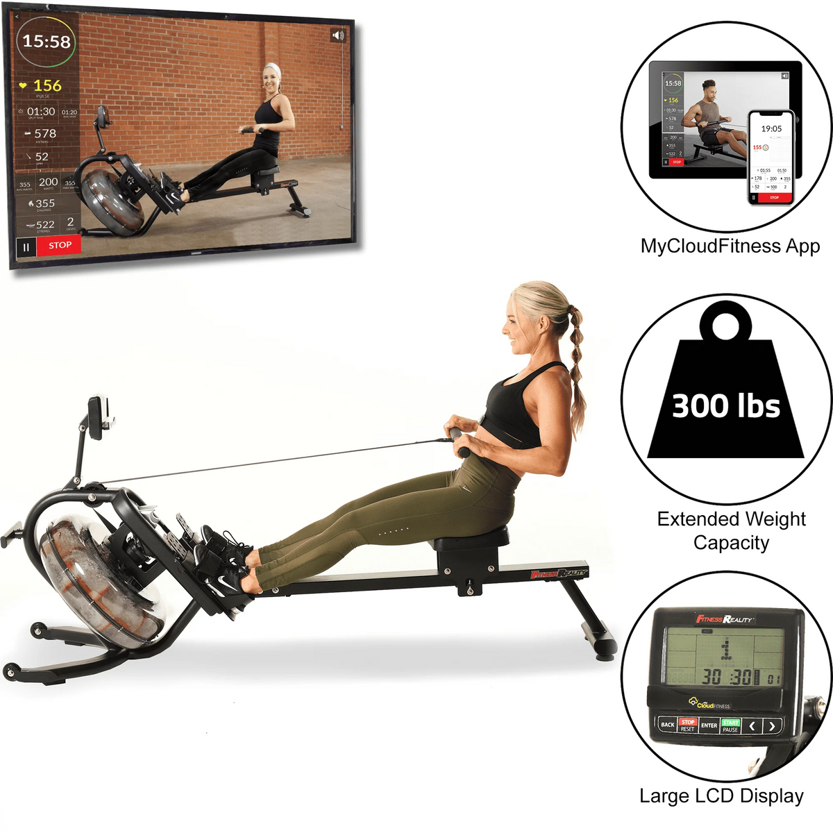 Water Rower Rowing Machine I596