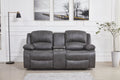 Bonded Leather Power Reclining Loveseat B68471