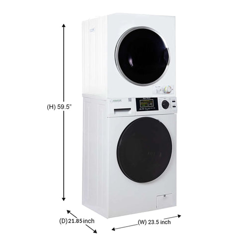 110V 1.6 cf Washer & 3.5 cf Compact Dryer N80732