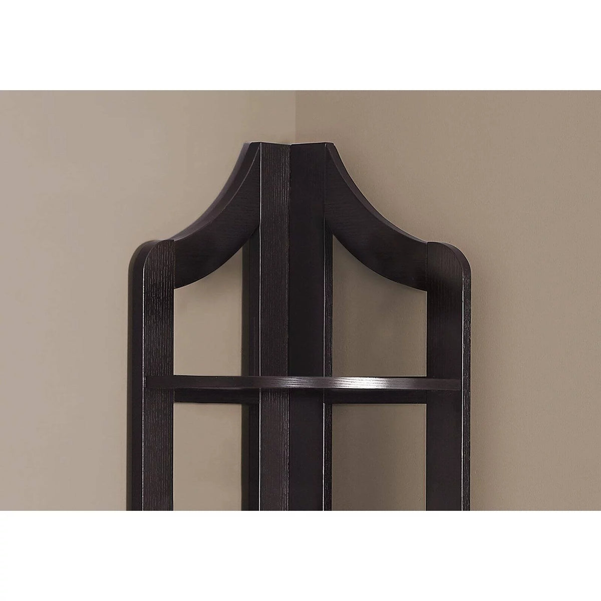 5 Tier White Wood Corner Bookshelf O542704