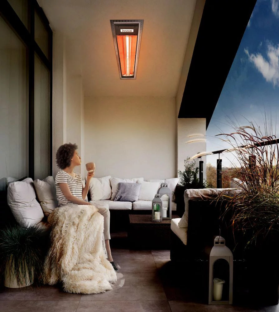 4000 Watt Electric Infrared Dual Element Heater Black Finish S449