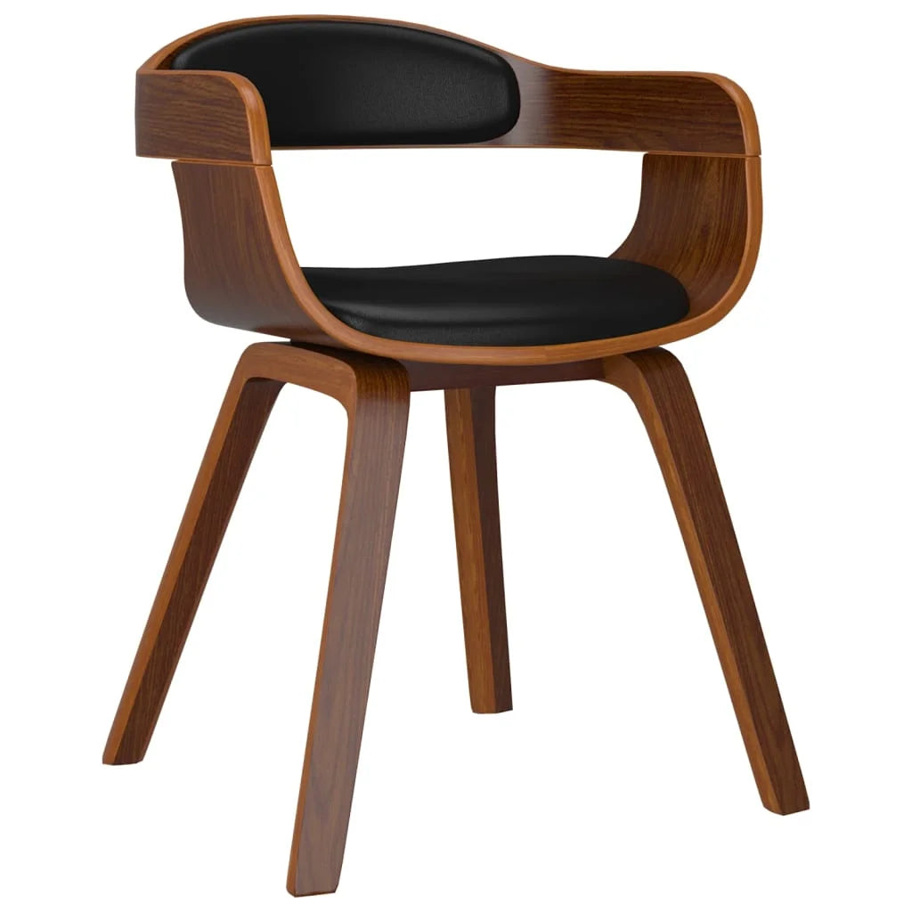 Black 2 pcs Bentwood Faux Leather Dining Chair K85166