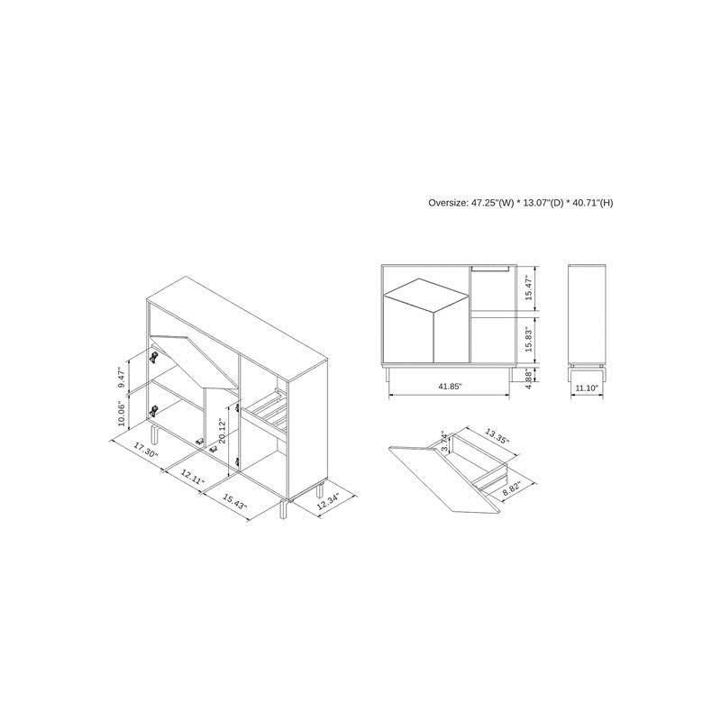 Espresso Wood Buffet N96325