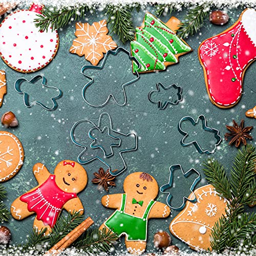 9 Pcs Stainless Steel Gingerbread Cookie Cutters O711008