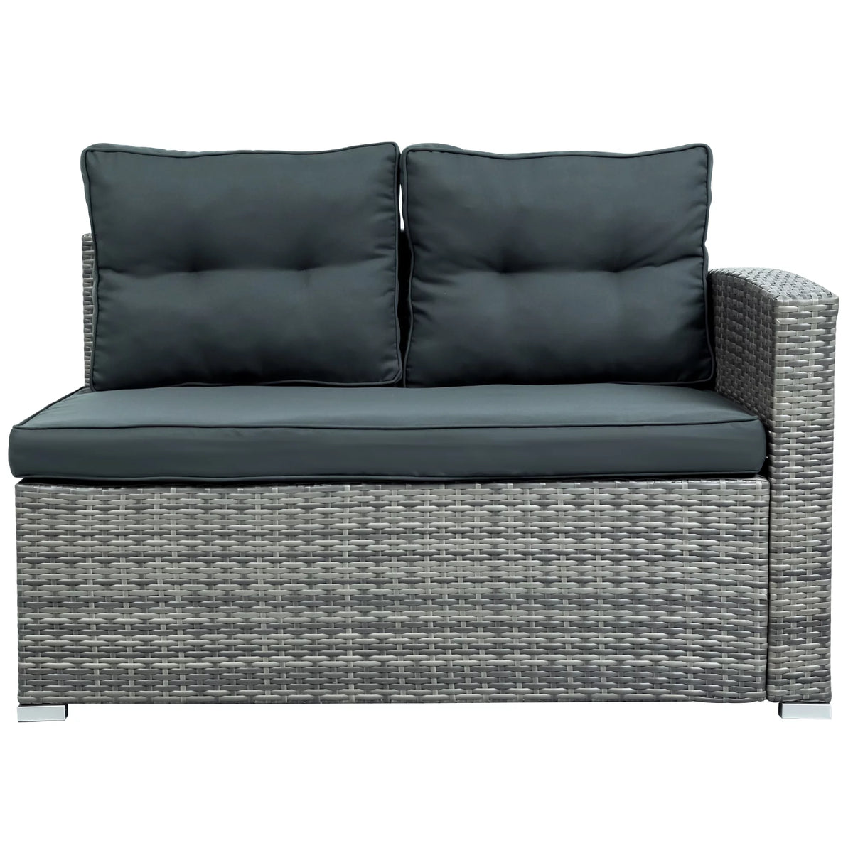 4Pcs All-Weather Rattan Wicker Patio Furniture Set with Storage Box & Table T106285