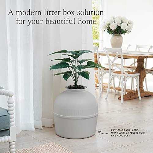 Hidden Litter Box Enclosure with Odor Control Carbon Filter W477764