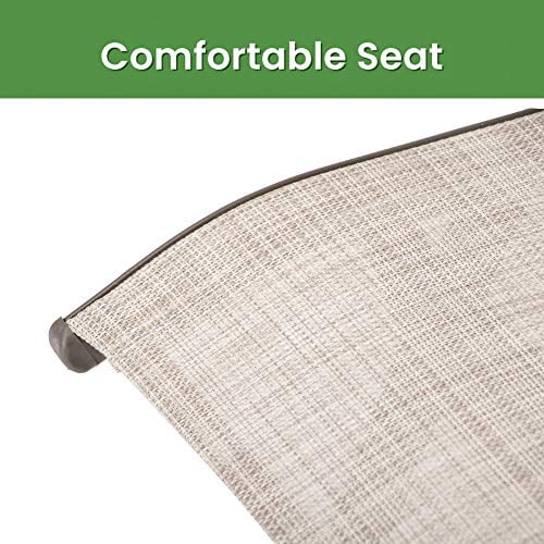 Adjustable Chaise Lounge Chairs Set of 2 Beige Fabric Brown Frame N1923