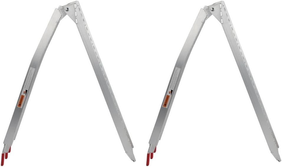 7.5 ft 1500 Lbs Folding Aluminum Loading Ramps, Set of 2 W589535