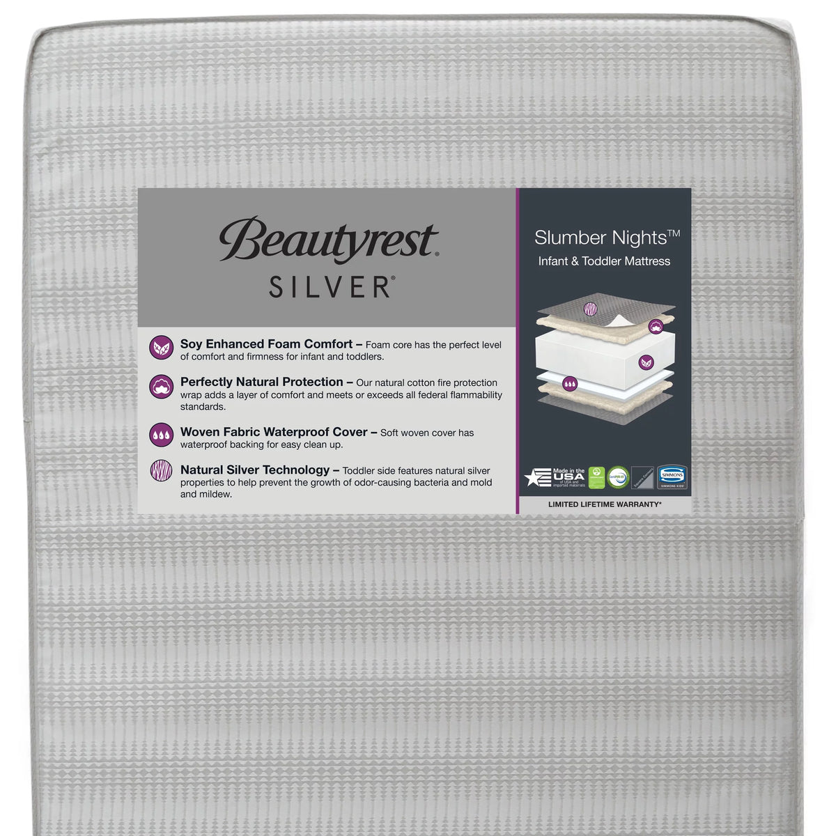 2-Stage Soy Foam Crib & Toddler Mattress T5059