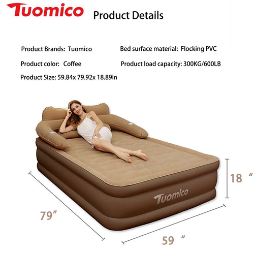 18 inch Queen Air Mattress with Built-in Pump B53725