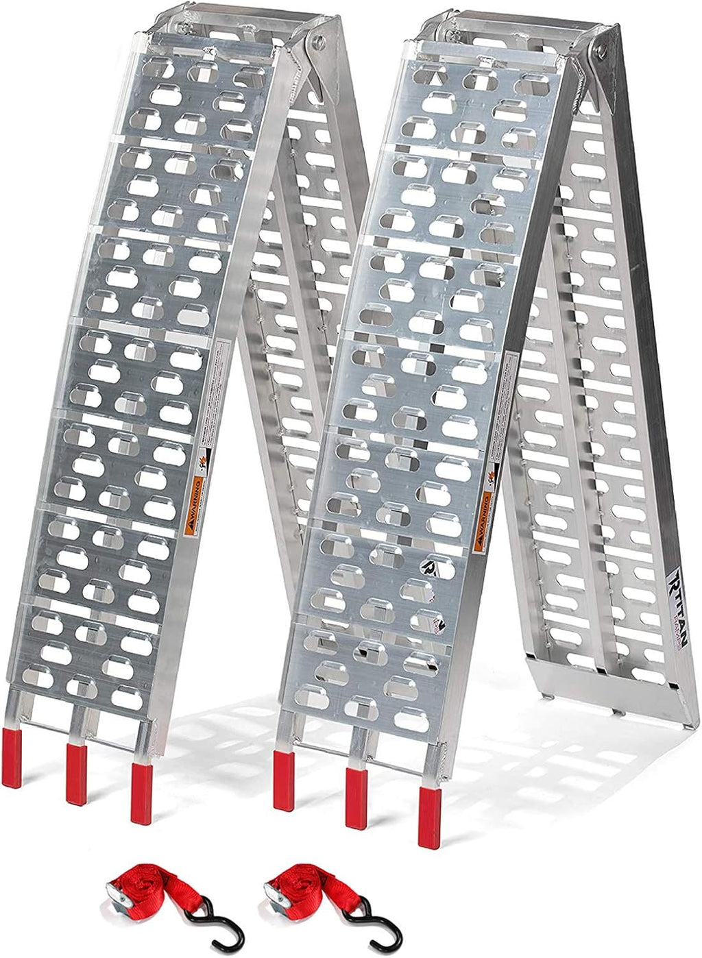 7.5 ft 1500 Lbs Folding Aluminum Loading Ramps, Set of 2 W589535
