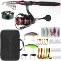 Telescopic Fishing Rod and Reel Combo with Carrier Case Bag W9196
