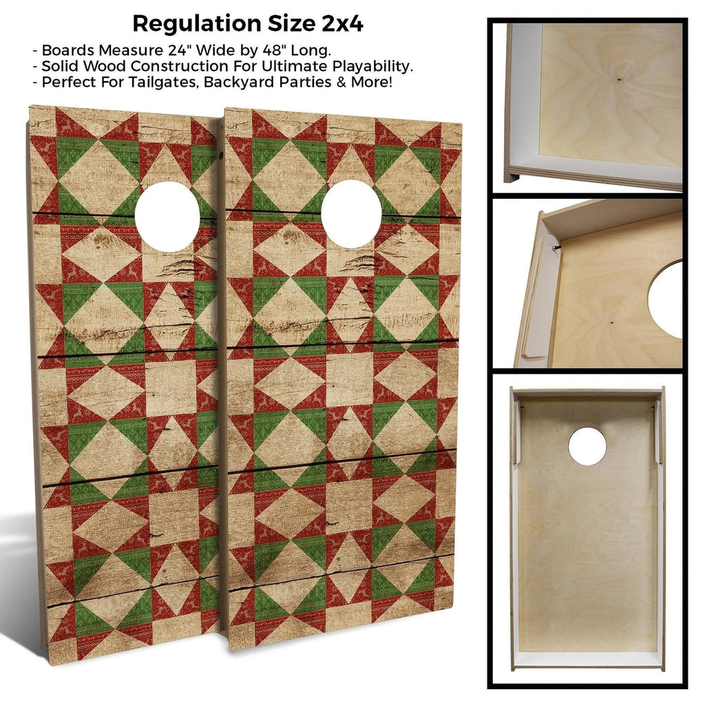 Red Christmas Cornhole Set with Carrying Case I545