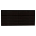 Black 6 Drawer Wood Dresser G4432