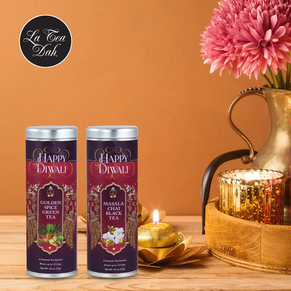 Gift Box with 2 Gourmet Teas, 2 Stirrers, 12 Sachets Z582726
