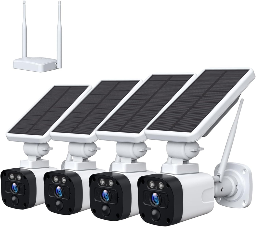 Wireless Solar Security Camera System with 3MP Night Vision V11413