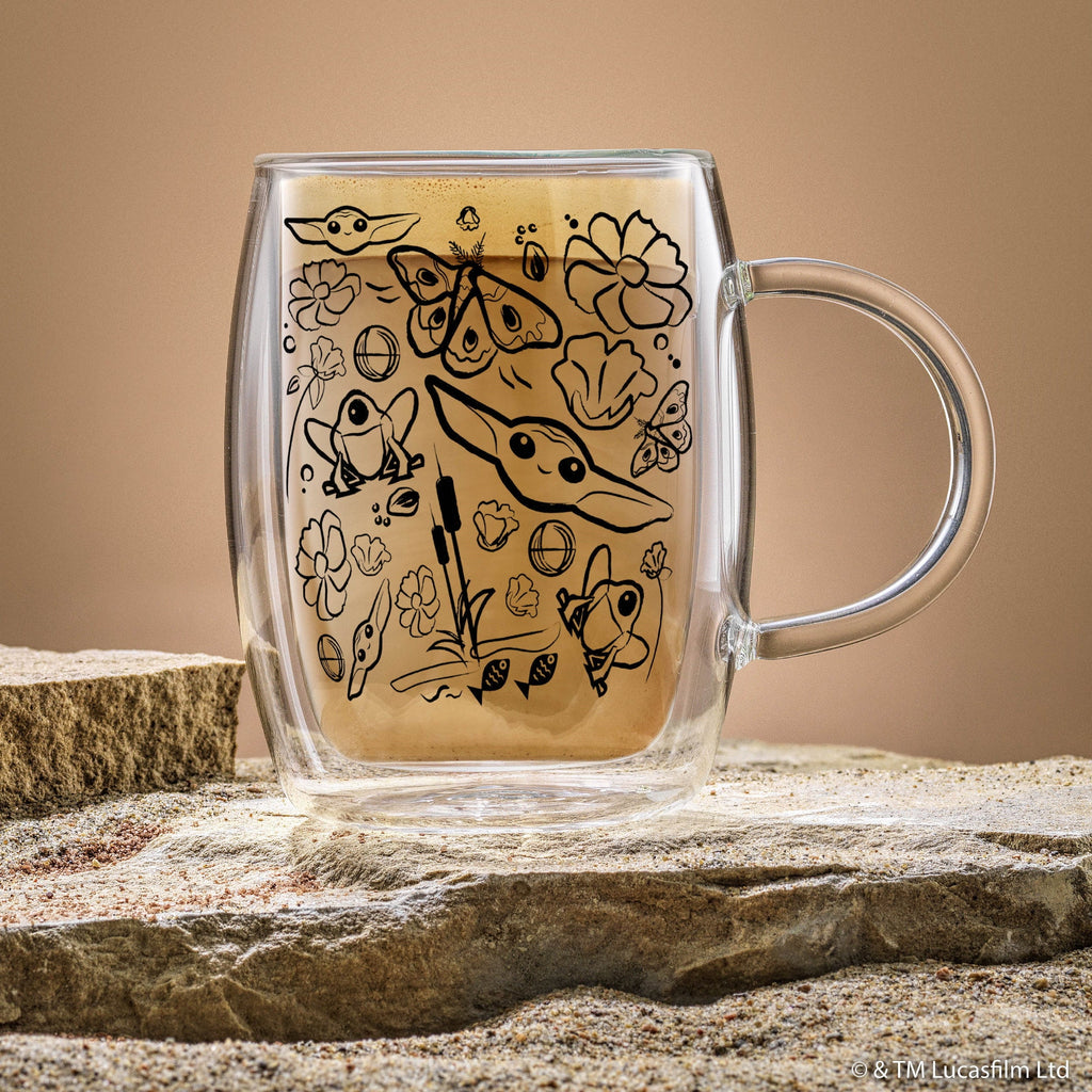 Glass Mugs Set of 2 13.5 oz U47612