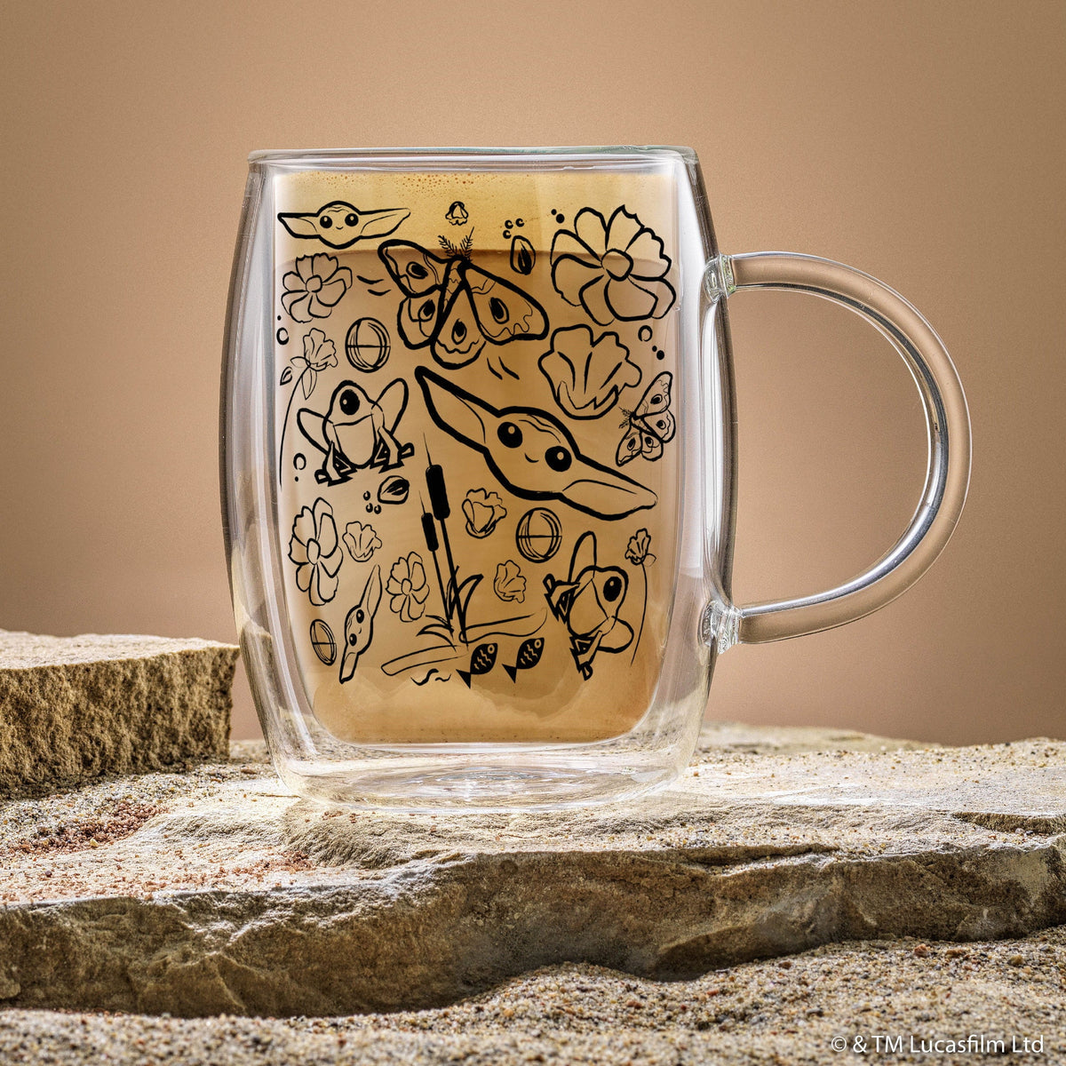 Glass Mugs Set of 2 13.5 oz U47612