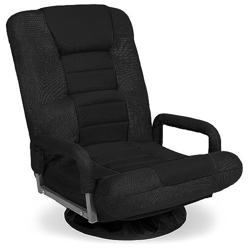 Swivel Gaming Chair 360 Degree Foldable Black/Blue E763946