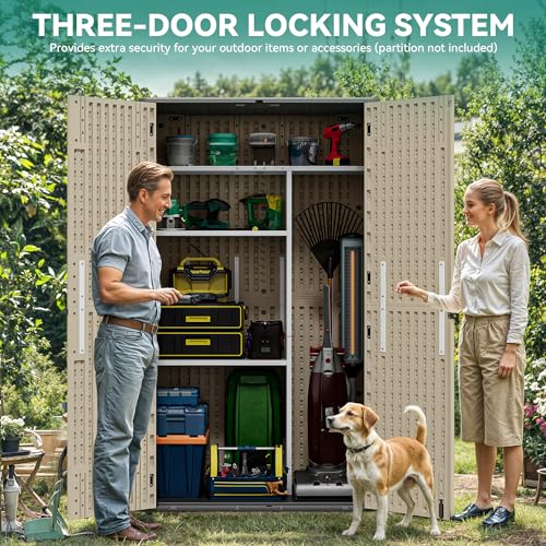 60 cuft Vertical Waterproof Resin Outdoor Storage Shed W901