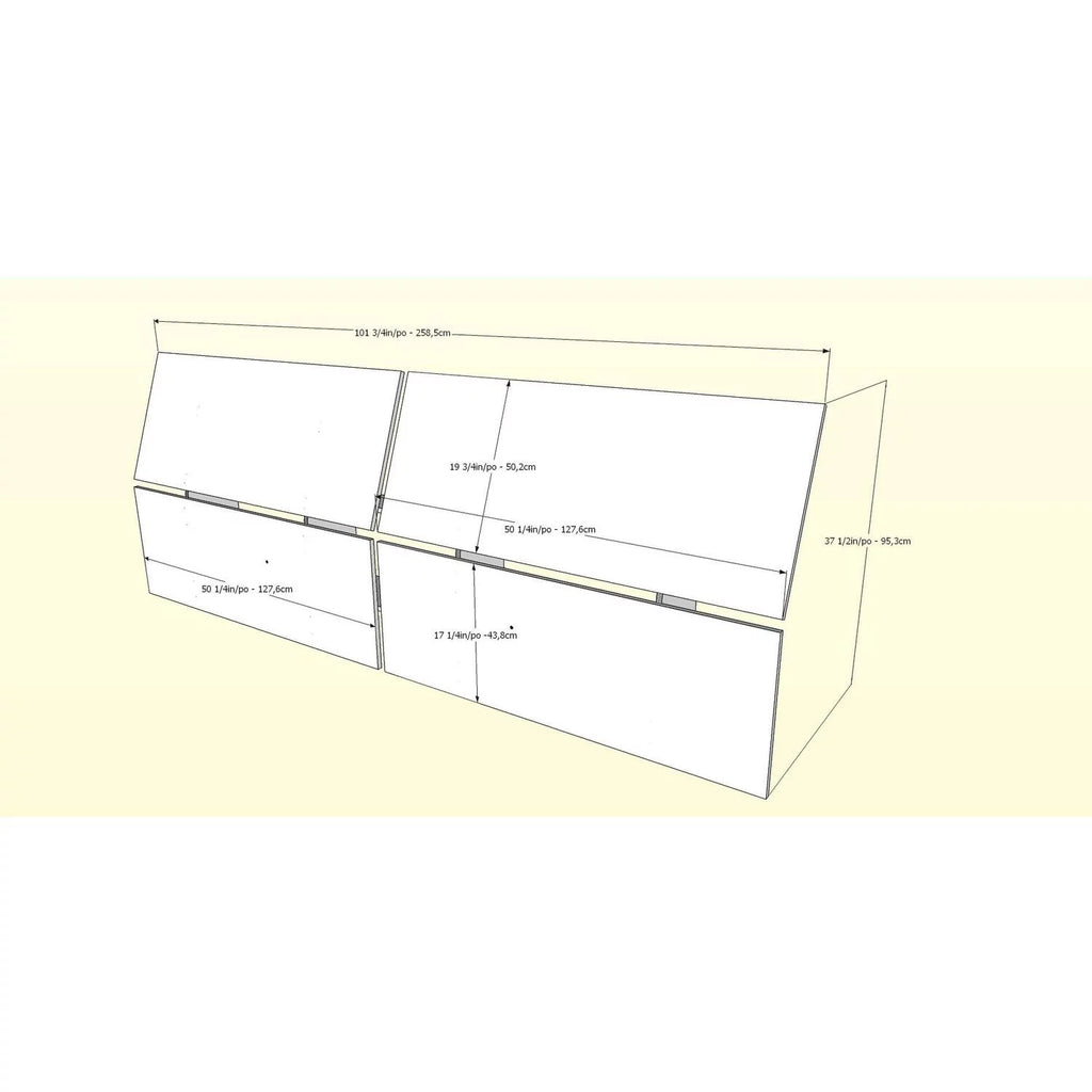 Queen Size Bedroom Set Natural Maple and White U1892