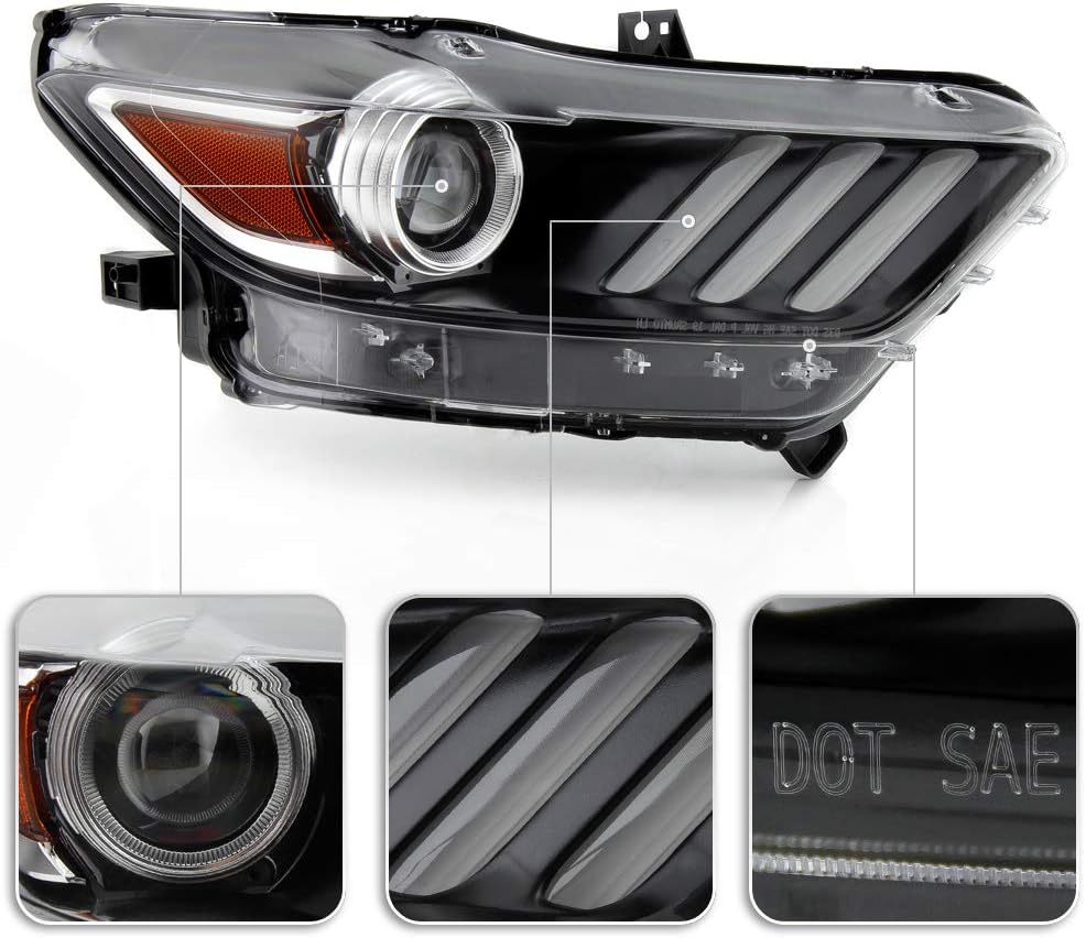 2015-2017 Ford Mustang LED Projector Headlight Assembly Right Passenger Side O624973
