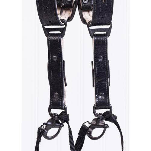 Black Leather Three-Camera Harness Z80289