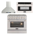 36 in. Natural Gas Range, Range Hood & Microwave Drawer Y7973