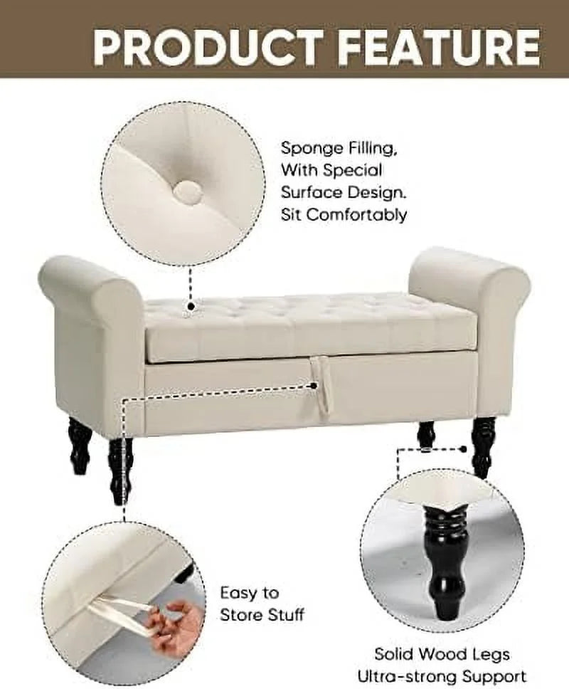 Pink Folding Rectangle Ottoman Bench B63804