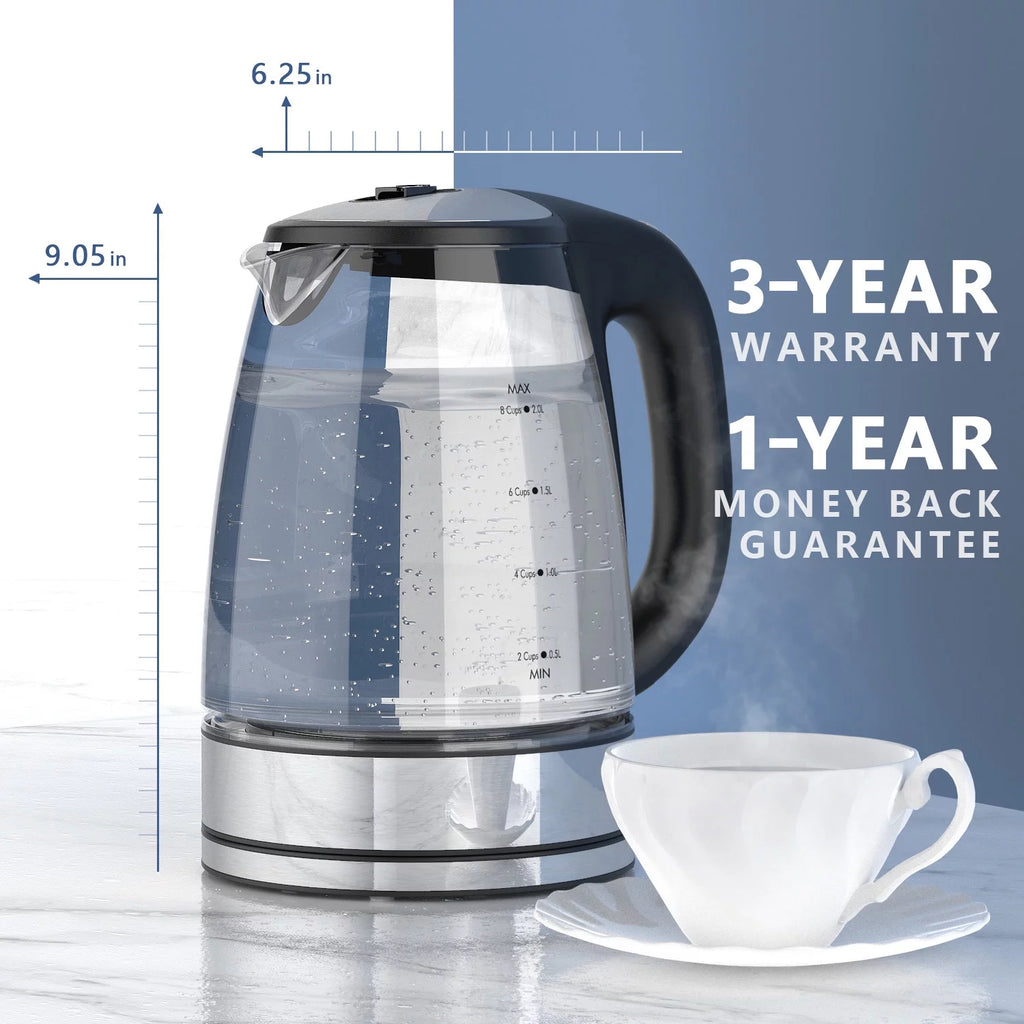 1200W 2.0L Glass Electric Kettle J646