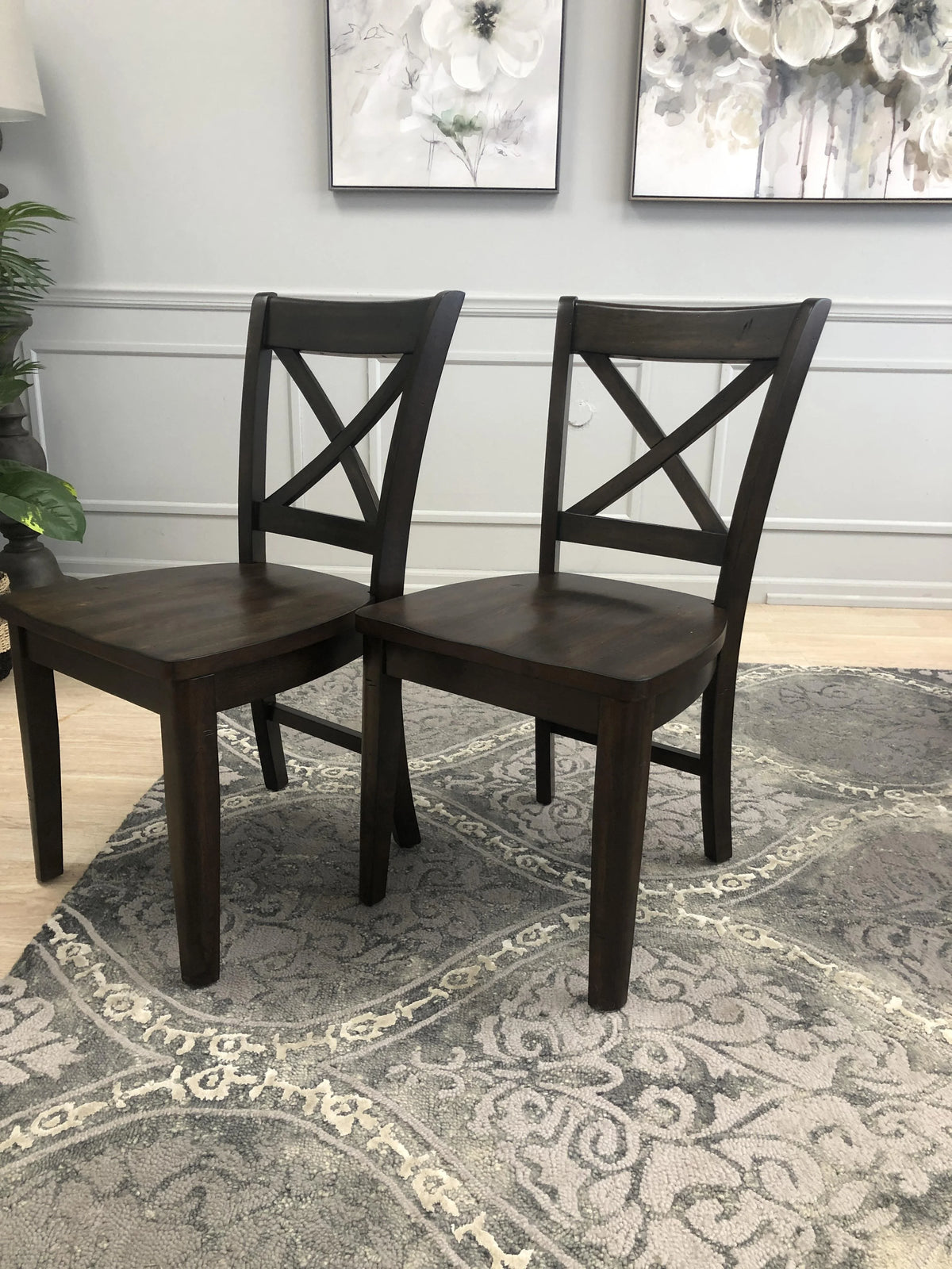 Amber Solid Wood Cross Back Dining Chair M51502