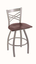 Swivel Counter Stool with Anodized Nickel Finish F7462