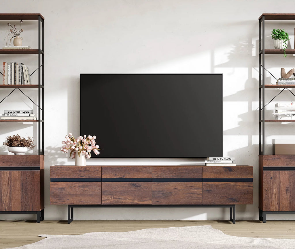 Brown TV Stand with Drawers S6089