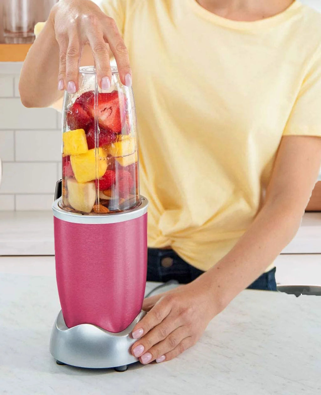 Pink 32 Oz Glass Jar Blender U71327