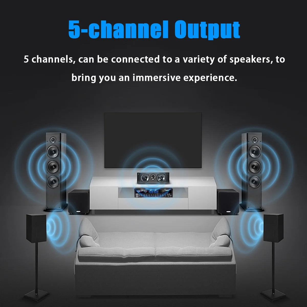 4000W Bluetooth Surround Sound Audio Power Amplifier N5262