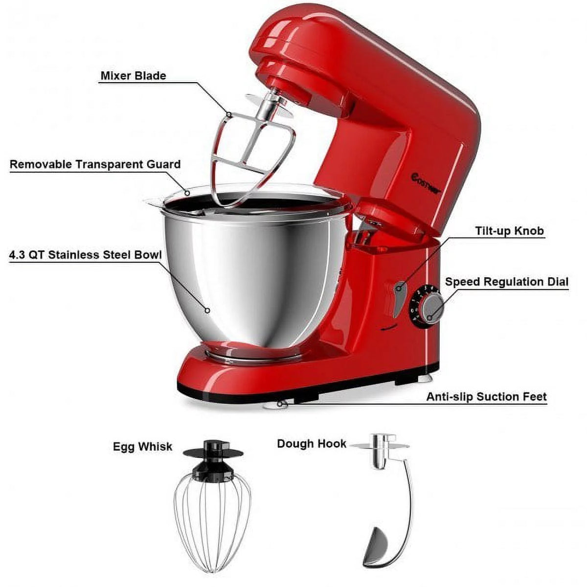 Stainless Steel Stand Mixer 4.3 Qt X463