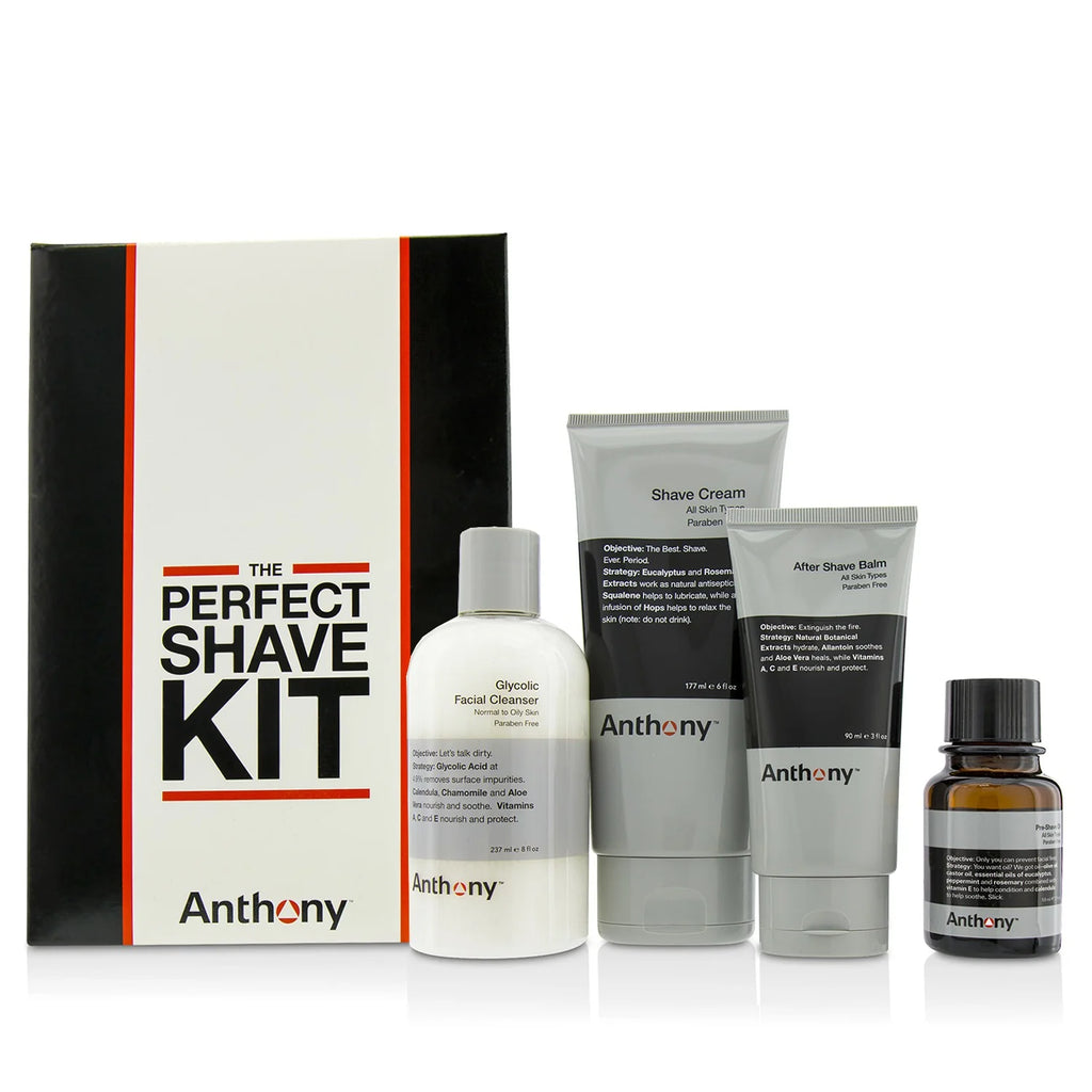 Shave Kit: Cleanser + Pre-Shave Oil + Shave Cream + After Shave Cream 4pcs I781990