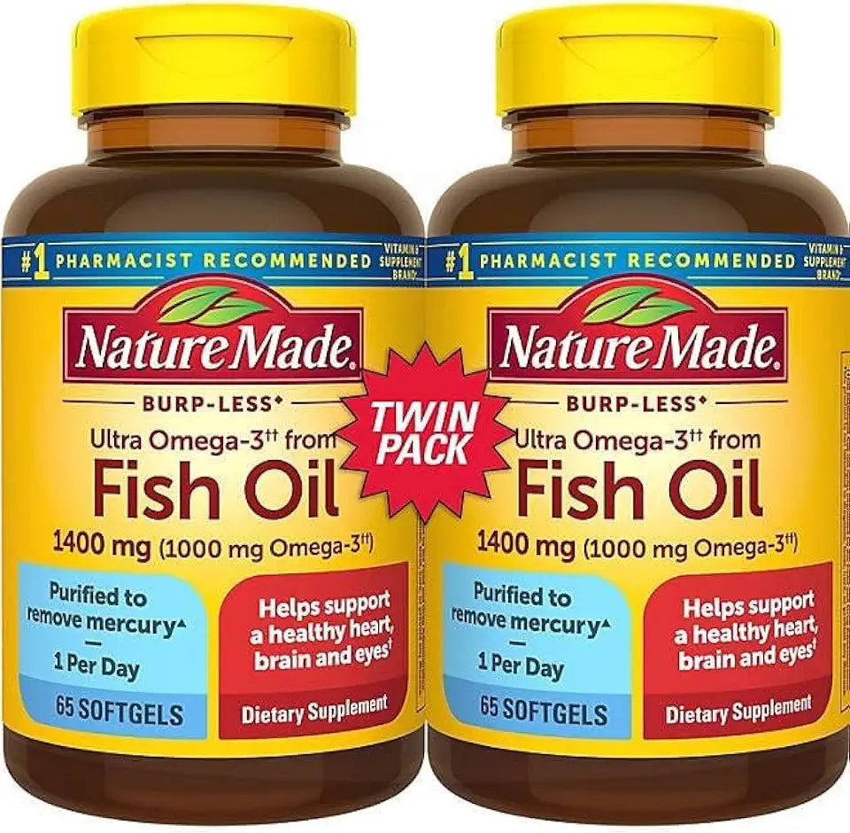 Omega 3 Fish Oil 1400 mg Softgels 65 ct. 2pk F2091