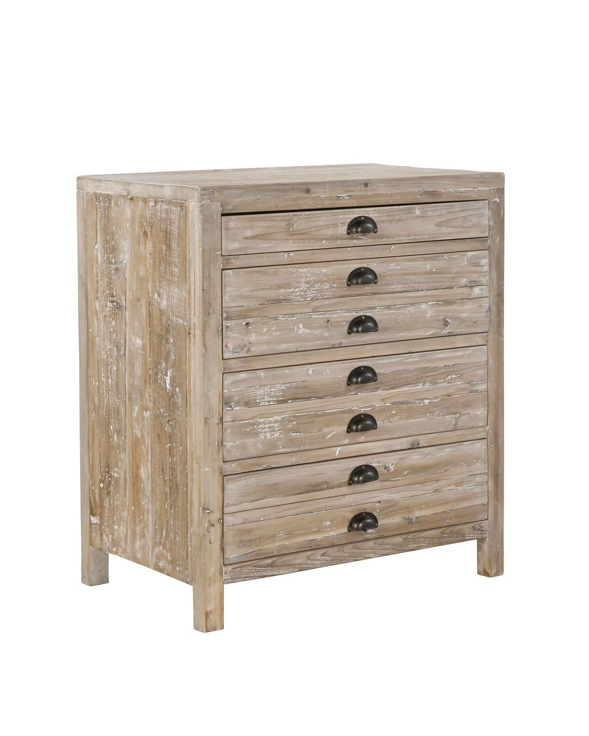 Small Reclaimed Elm 4-Drawer Apothecary Chest N118
