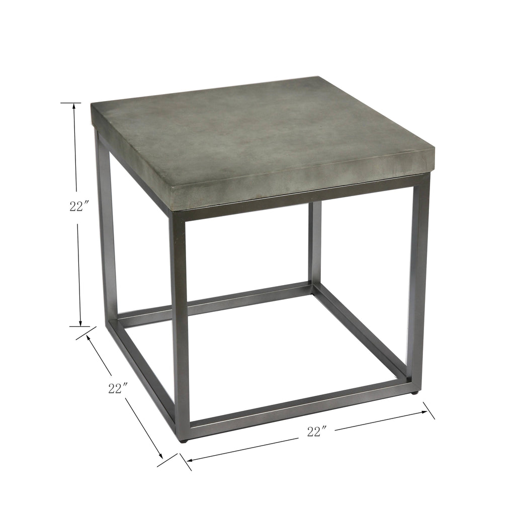 Concrete Finish End Table L971044