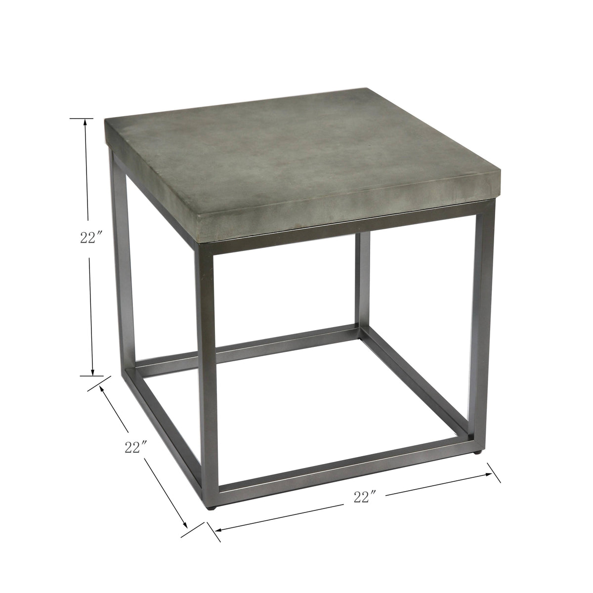 Concrete Finish End Table L971044