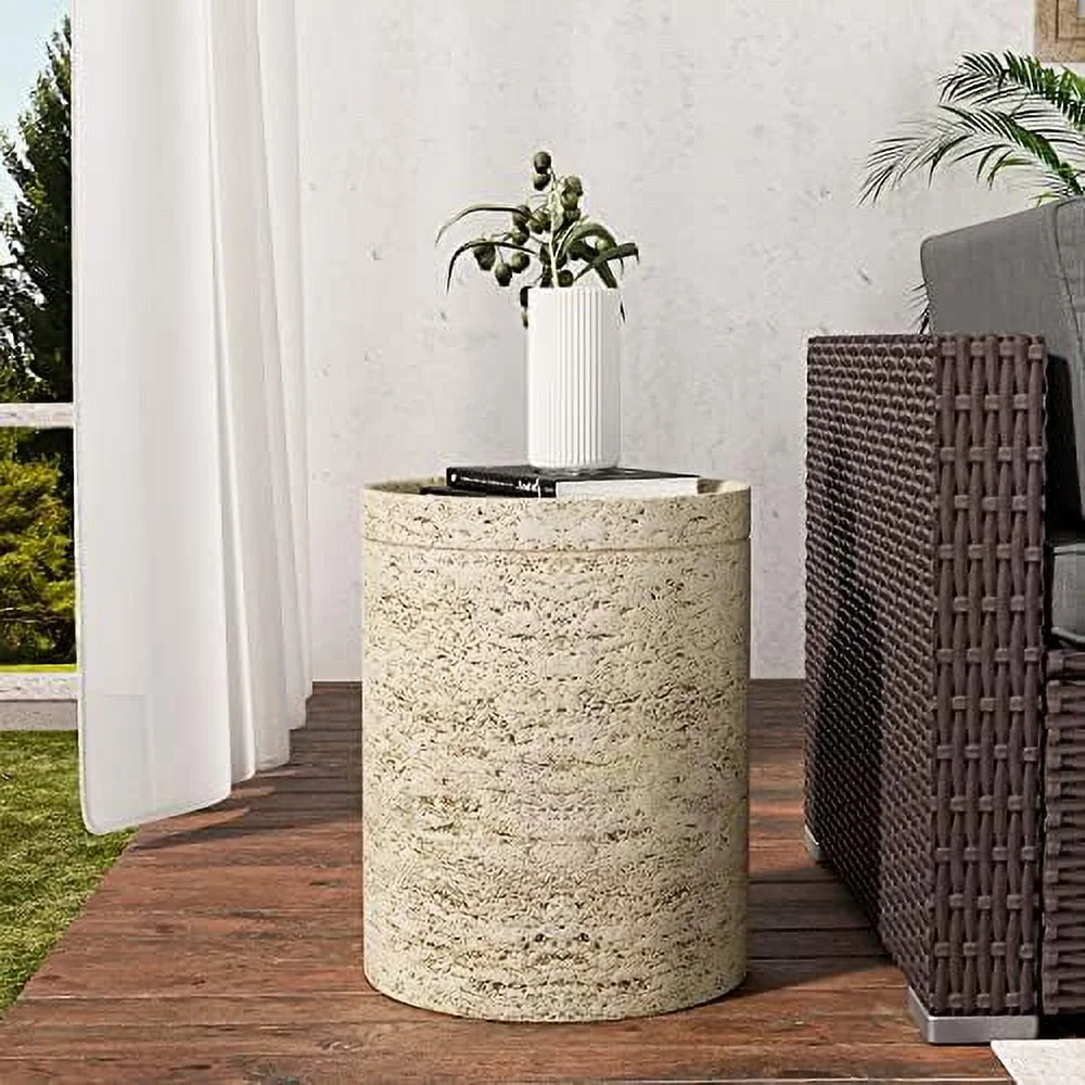 Set of 2 14" Ceramic Outdoor Accent Table Z662590