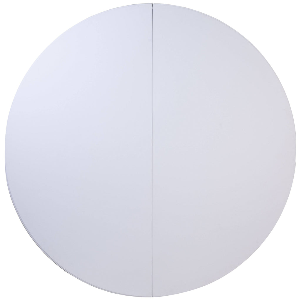 71x22 Round White Plastic Folding Table with Carrying Handle A7317