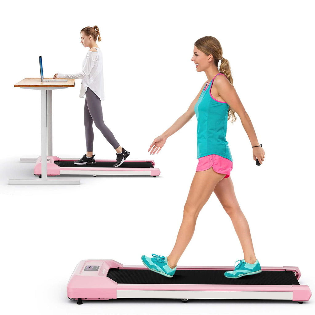 0.6-3.8MPH Walking Pad Treadmill with Remote Control Black P2787