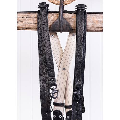 Black Leather Three-Camera Harness Z80289