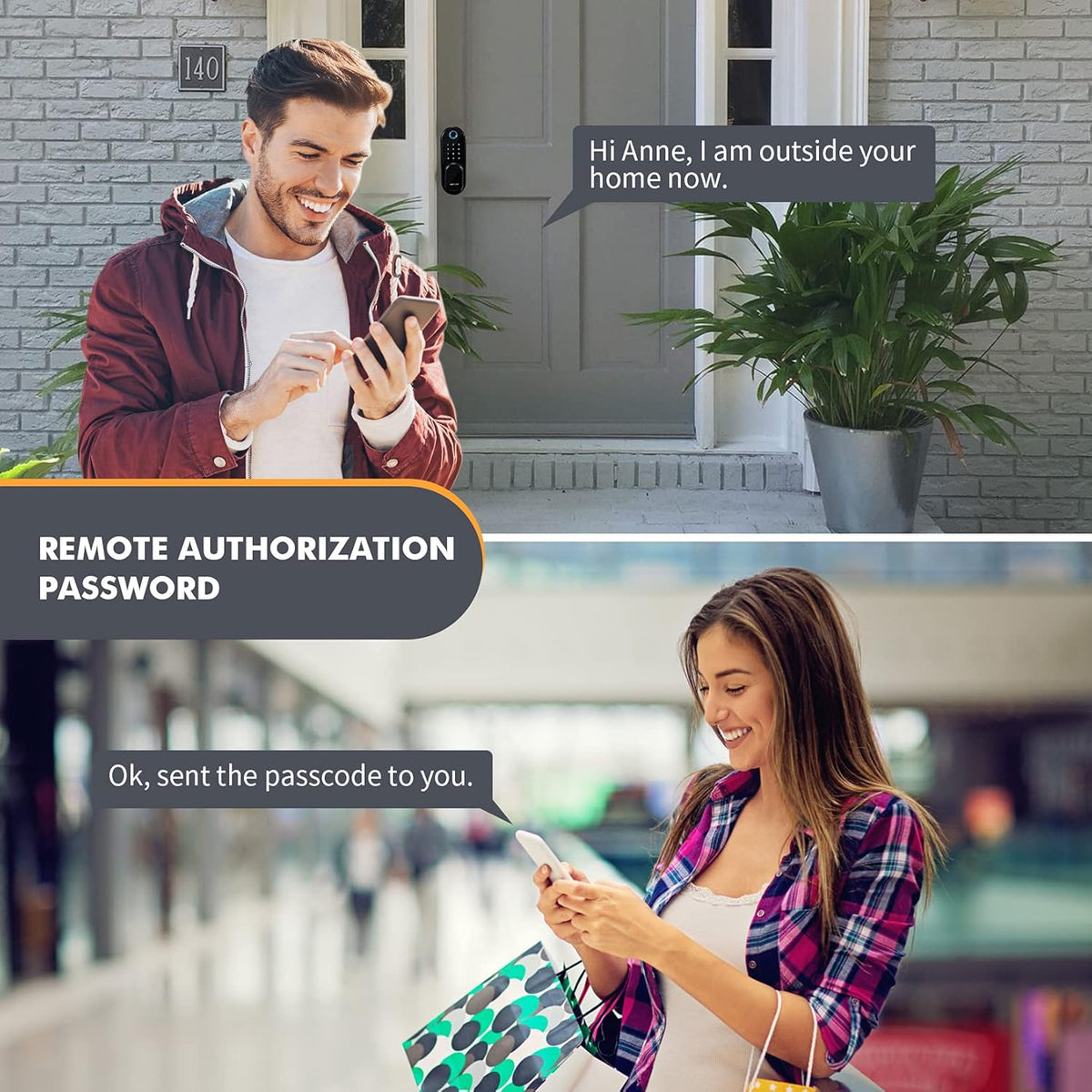 Electronic Door Lock with Keyless Entry Touchscreen Keypad K5511