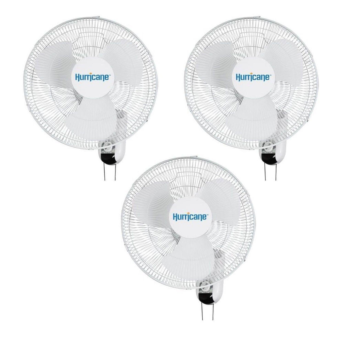 16x22 Wall Mount Oscillating Fan, 3 Count N7477