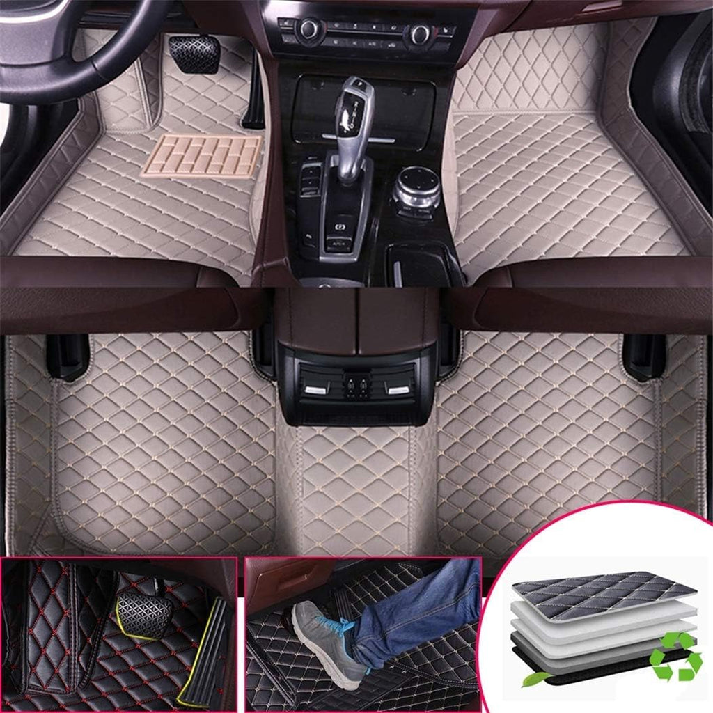 Custom Car Floor Mats for Mini Cooper R56 2door 2007-2013 Black Beige S491098